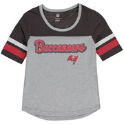 Order Tampa Bay Buccaneers Girls Youth Fan-Tastic Short Sleeve T-Shirt - Heathered Gray/Pewter at low prices.
