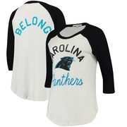 Add Carolina Panthers Junk Food Women's All American Raglan 3/4-Sleeve T-Shirt - White/Black To Your NFL Collection