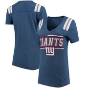 Add New York Giants 5th & Ocean by New Era Women's Wordmark Tri-Blend V-Neck T-Shirt - Royal To Your NFL Collection