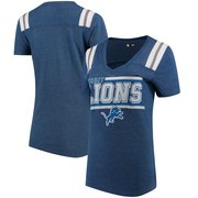 Add Detroit Lions 5th & Ocean by New Era Women's Wordmark Tri-Blend V-Neck T-Shirt - Royal To Your NFL Collection