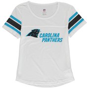 Add Carolina Panthers Girls Youth Team Pride Burnout Short Sleeve T-Shirt - White To Your NFL Collection