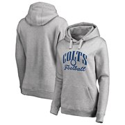 Add Indianapolis Colts NFL Pro Line by Fanatics Branded Women's Victory Script Pullover Hoodie - Heathered Gray To Your NFL Collection