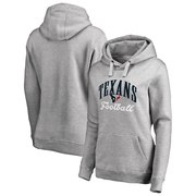 Add Houston Texans NFL Pro Line by Fanatics Branded Women's Victory Script Plus Size Pullover Hoodie - Heathered Gray To Your NFL Collection