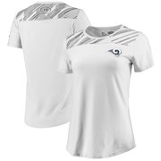 Add Los Angeles Rams Under Armour Women's Combine Authentic Colorblock Favorites Charged Cotton Performance T-Shirt - White To Your NFL Collection