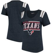 Add Houston Texans 5th & Ocean by New Era Women's Wordmark Tri-Blend V-Neck T-Shirt - Navy To Your NFL Collection