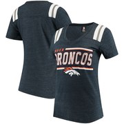 Add Denver Broncos 5th & Ocean by New Era Women's Wordmark Tri-Blend V-Neck T-Shirt - Navy To Your NFL Collection