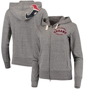 Add Houston Texans Touch by Alyssa Milano Women's Maverick Full-Zip Tri-Blend Hoodie - Gray To Your NFL Collection