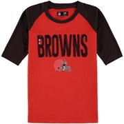 Add Cleveland Browns 5th & Ocean by New Era Girls Youth Sequin 3/4 Sleeve Raglan T-Shirt – Red To Your NFL Collection