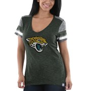 Add Jacksonville Jaguars Majestic Women's Classic Moment T-Shirt - Charcoal/Heathered Gray To Your NFL Collection