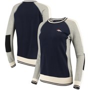 Add Denver Broncos Cutter & Buck Women's Stride Colorblock Sweater - Navy/Gray To Your NFL Collection