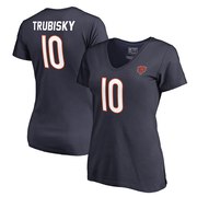 Add Mitchell Trubisky Chicago Bears NFL Pro Line by Fanatics Branded Women's Authentic Stack Name & Number T-Shirt - Navy To Your NFL Collection