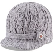 Women's New Era Gray Cincinnati Bengals Swift Cable Cuffed Knit Hat with Pom