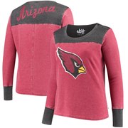 Add Arizona Cardinals Touch by Alyssa Milano Women's Plus Size Blindside Tri-Blend Long Sleeve Thermal T-Shirt - Cardinal/Black To Your NFL Collection