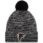 Add Atlanta Falcons New Era Women's Frosty Cuff Pom Knit Hat – Black To Your NFL Collection