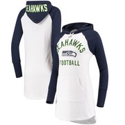 Add Seattle Seahawks G-III 4Her by Carl Banks Women's All Division Raglan Sleeve Pullover Hoodie - White/College Navy To Your NFL Collection