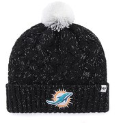 Add Miami Dolphins '47 Women's Fiona Knit Cuffed Beanie with Pom – Black To Your NFL Collection