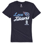 Order Marcus Mariota Tennessee Titans Girls Youth Glitter Live Love Team Player Name & Number T-Shirt - Navy at low prices.