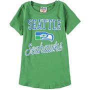 Add Seattle Seahawks Junk Food Girls Youth Script T-Shirt - Neon Green To Your NFL Collection