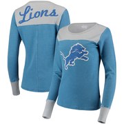 Add Detroit Lions Touch by Alyssa Milano Women's Blindside Long Sleeve Tri-Blend Thermal T-Shirt - Light Blue/Gray To Your NFL Collection