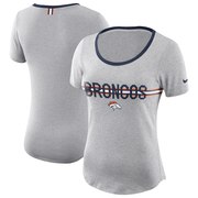 Add Denver Broncos Nike Women's Strike Slub T-Shirt - Heathered Gray To Your NFL Collection