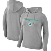 Add Miami Dolphins Nike Women's Club Tri-Blend Pullover Hoodie - Heathered Gray To Your NFL Collection