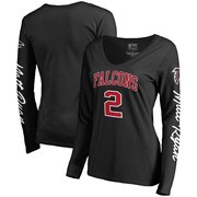 Add Matt Ryan Atlanta Falcons NFL Pro Line by Fanatics Branded Women's Heartthrob Name & Number V-Neck T-Shirt - Black To Your NFL Collection