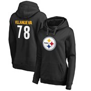 Add Alejandro Villanueva Pittsburgh Steelers NFL Pro Line by Fanatics Branded Women's Player Icon Name & Number Pullover Hoodie - Black To Your NFL Collection