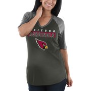 Add Arizona Cardinals Majestic Women's My Team Raglan Half-Sleeve T-Shirt - Charcoal/Heathered Gray To Your NFL Collection