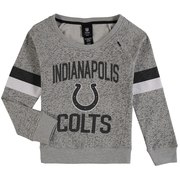 Add Indianapolis Colts Girls Youth My City Boat Neck Pullover Sweatshirt - Gray To Your NFL Collection