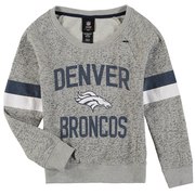 Add Denver Broncos Girls Youth My City Boat Neck Pullover Sweatshirt - Gray To Your NFL Collection