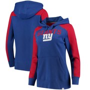 Add New York Giants NFL Pro Line by Fanatics Branded Women's Iconic Fleece Pullover Hoodie – Royal/Red To Your NFL Collection