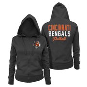 Add Cincinnati Bengals 5th & Ocean by New Era Women's Halfback Full-Zip Hoodie - Black To Your NFL Collection