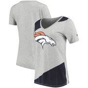 Add Denver Broncos Nike Women's Performance V-Neck T-Shirt - Heathered Gray To Your NFL Collection