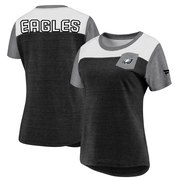 Add Philadelphia Eagles NFL Pro Line by Fanatics Branded Women's Iconic Pocket Tri-Blend T-Shirt – Black/Heathered Gray To Your NFL Collection