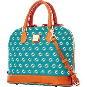 Add Miami Dolphins Dooney & Bourke Women's Zip Zip Satchel - Aqua To Your NFL Collection