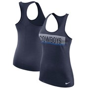 Add Dallas Cowboys Nike Women's Touch Performance Tank Top - Heathered Navy To Your NFL Collection