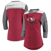 Add Arizona Cardinals NFL Pro Line by Fanatics Branded Women's Iconic 3/4 Sleeve T-Shirt – Cardinal/Heathered Gray To Your NFL Collection