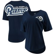 Add Los Angeles Rams NFL Pro Line by Fanatics Branded Women's Spirit Jersey Goal Line V-Neck T-Shirt - Navy To Your NFL Collection