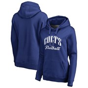 Add Indianapolis Colts NFL Pro Line by Fanatics Branded Women's Victory Script Plus Size Pullover Hoodie - Royal To Your NFL Collection