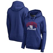Add New York Giants NFL Pro Line by Fanatics Branded Women's Victory Script Plus Size Pullover Hoodie - Royal To Your NFL Collection