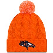 Add Denver Broncos New Era Women's NFLxFIT Cuffed Knit Hat with Pom - Orange To Your NFL Collection