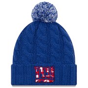 Add New York Giants New Era Women's NFLxFIT Cuffed Knit Hat with Pom - Royal To Your NFL Collection
