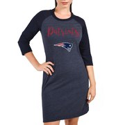 Add New England Patriots Majestic Threads Women's Tri-Blend 3/4-Sleeve Raglan Dress - Navy To Your NFL Collection