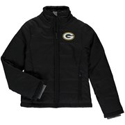 Add Green Bay Packers Girls Youth Cheer Squad Ultra Lite Full-Zip Jacket - Black To Your NFL Collection