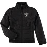 Add Oakland Raiders Girls Youth Cheer Squad Ultra Lite Full-Zip Jacket - Black To Your NFL Collection