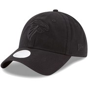 Add Atlanta Falcons New Era Women's Black on Black Core Classic 9TWENTY Adjustable Hat To Your NFL Collection