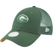 Add Green Bay Packers New Era Women's Faded Front 9FORTY Adjustable Hat – Green To Your NFL Collection