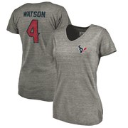 Order Deshaun Watson Houston Texans NFL Pro Line by Fanatics Branded Women's Icon Tri-Blend Player Name & Number V-Neck T-Shirt - Heathered Gray at low prices.