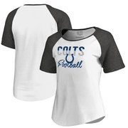 Add Indianapolis Colts NFL Pro Line by Fanatics Branded Women's Free Line Raglan Tri-Blend T-Shirt - White To Your NFL Collection