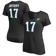 Add Alshon Jeffery Philadelphia Eagles NFL Pro Line by Fanatics Branded Women's Authentic Stack Name & Number V-Neck T-Shirt – Black To Your NFL Collection